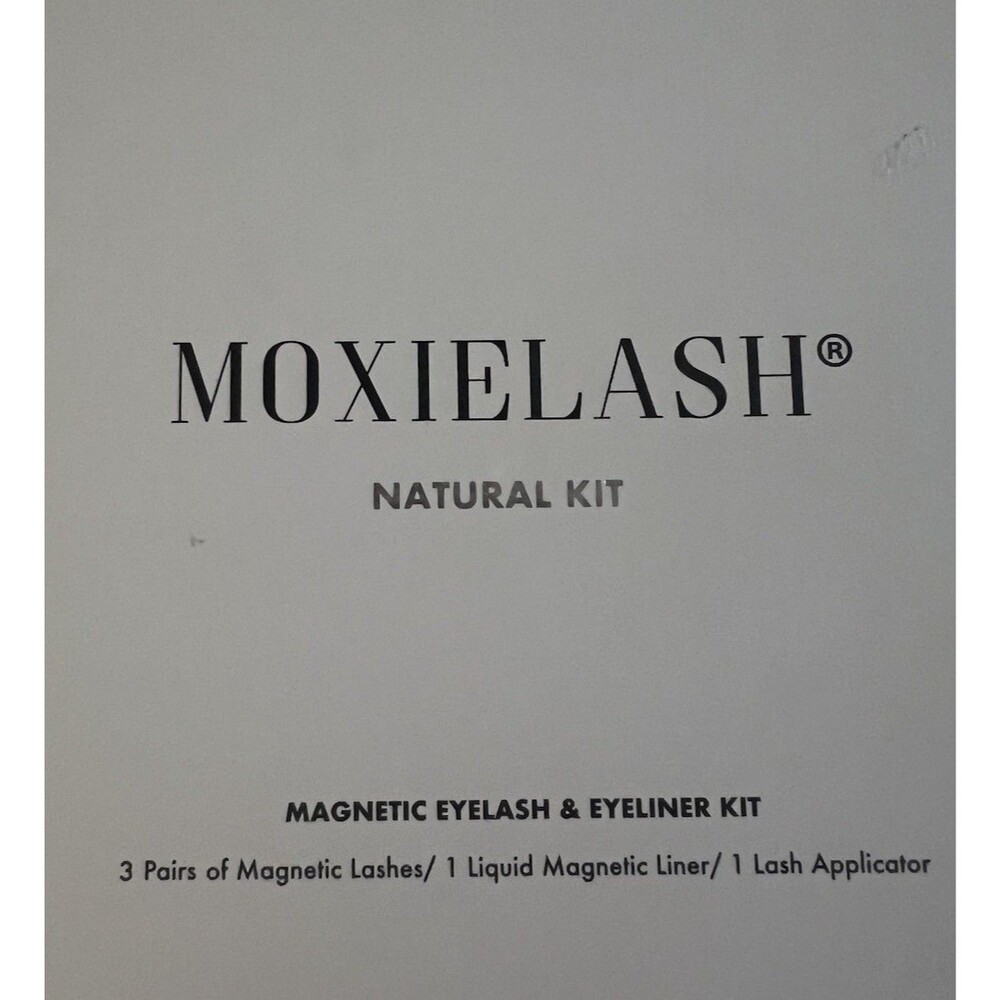 Moxielash Magnetic Eyelash & Eyeliner Natural Kit W/ 3 Pairs Of Silk Lashes NEW